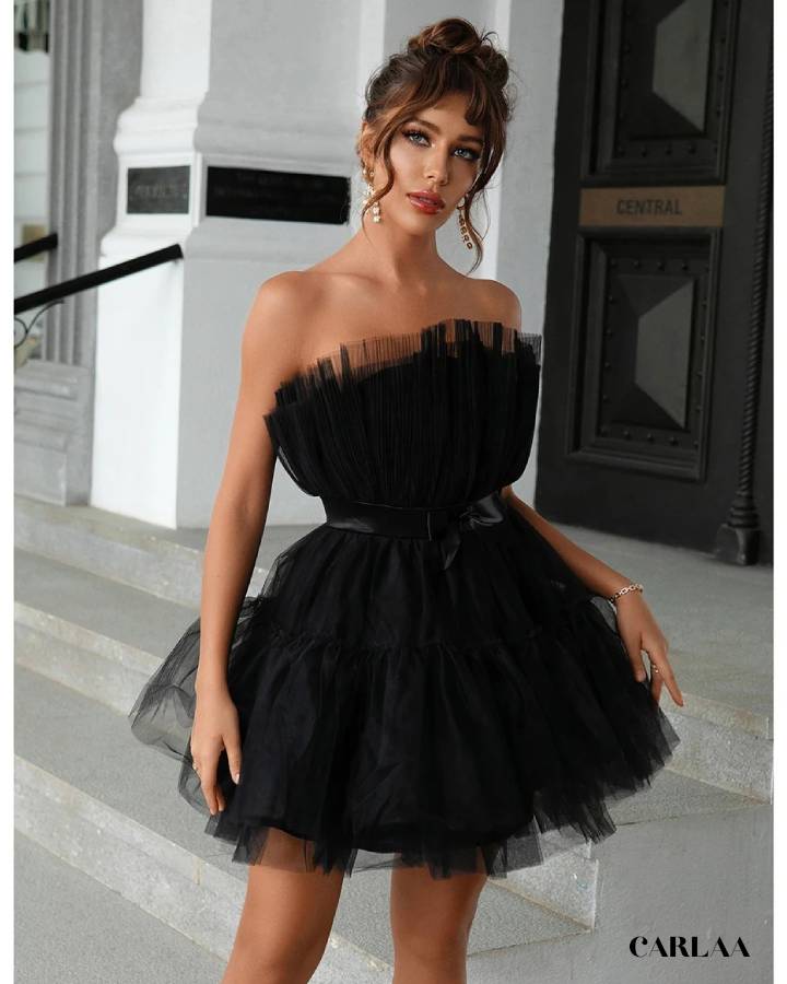 Robe de soirée bouffante noire