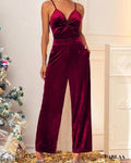 Red Velvet Jumpsuit