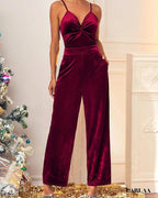Red Velvet Jumpsuit