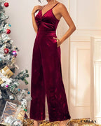Red Velvet Jumpsuit