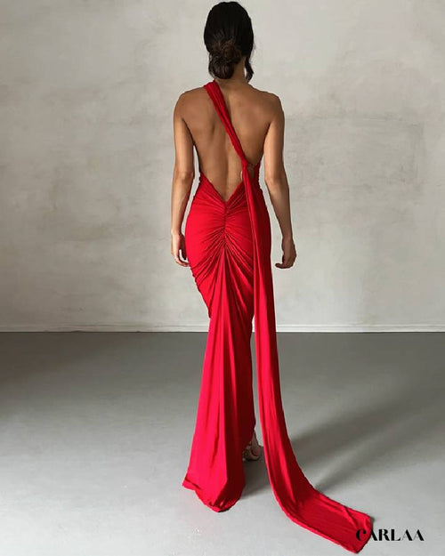 Robe soiree une manche