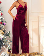 Red Velvet Jumpsuit
