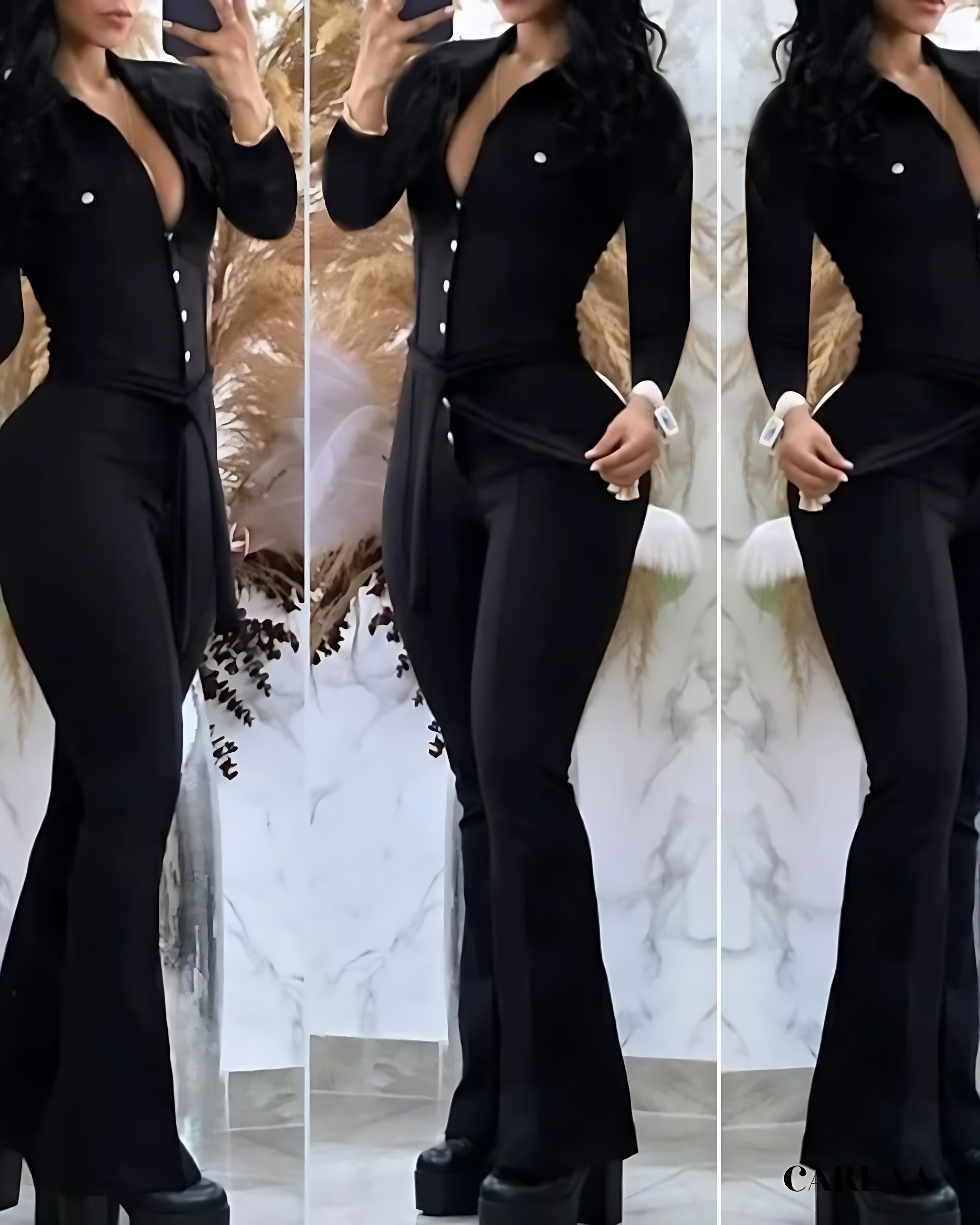 Modern long sleeve jumpsuit