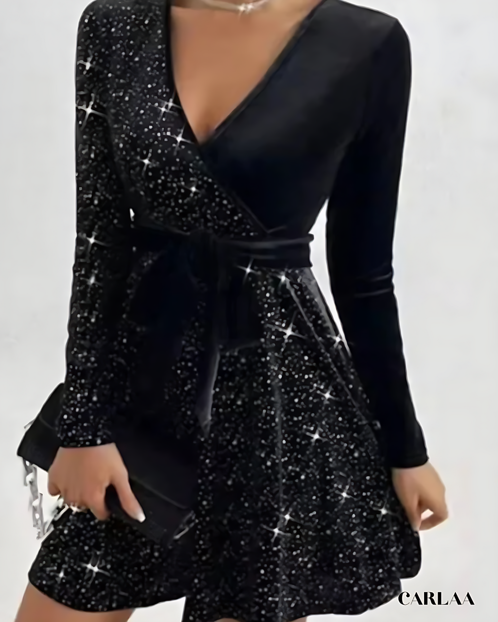 Robe nouvel an manche longue