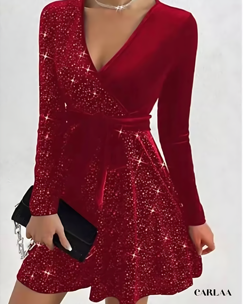 New Year's Eve long-sleeved dress