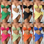 Queen — Green bandeau three-piece set