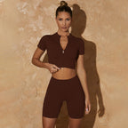 Short-sleeved yoga set — comfort and elegance