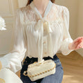 Chemise en mousseline manches longues et nœud - Chic&Shines