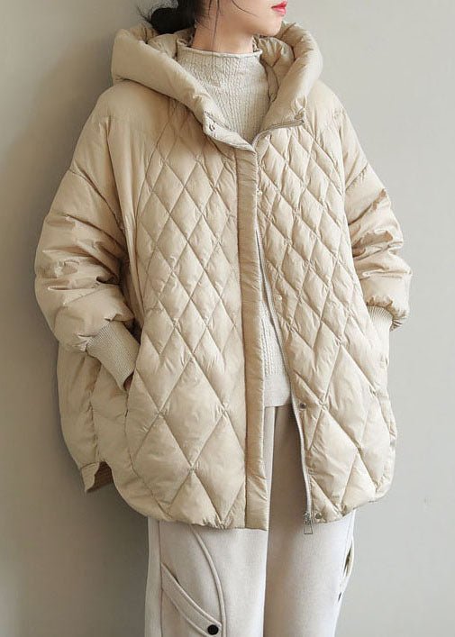 Veste zippée à capuche en duvet de canard pour dames - spéciale hiver