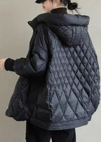 Veste zippée à capuche en duvet de canard pour dames - spéciale hiver