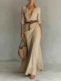 Asymmetrical pleated dress with matching belt