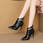 Bottes courtes pointues à talons hauts - Chic&Shines