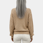 Ladies' Knitted Balloon Sleeve Turtleneck - Autumn