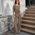 Costume gilet et pantalon taille haute kaki