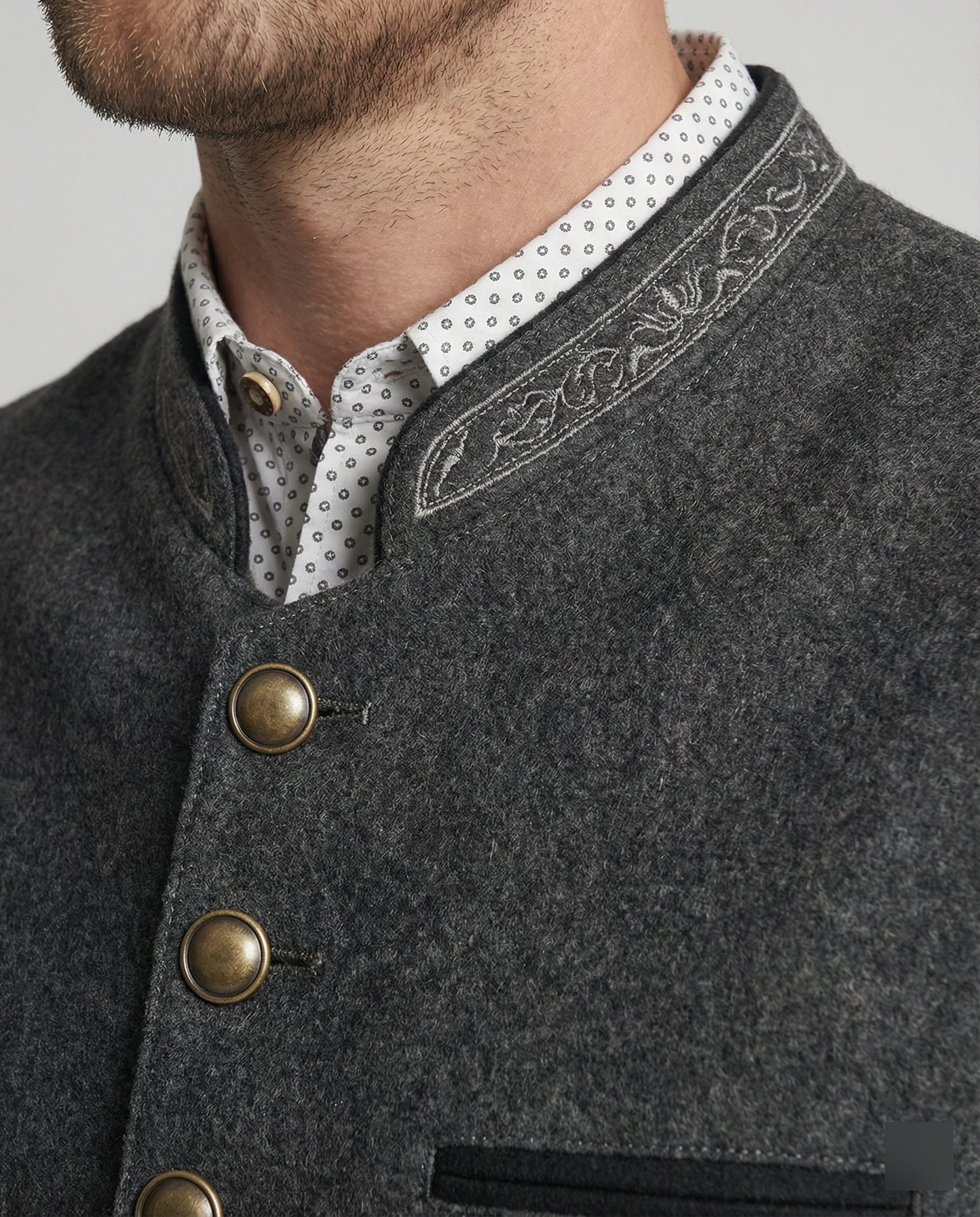 Gilet gris traditionnel élégant pour homme