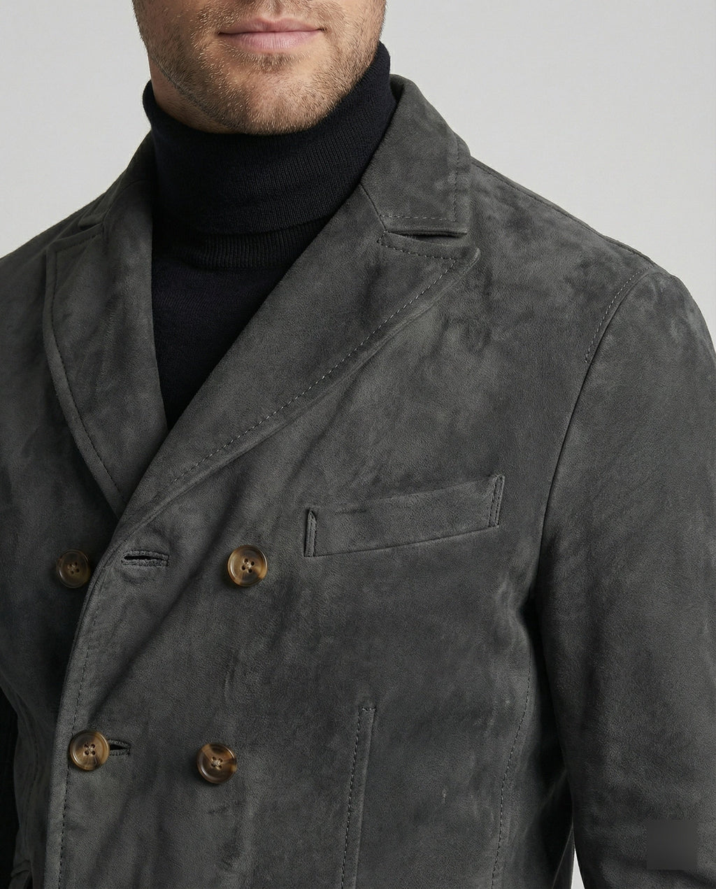 Blazer croisé classique d'automne pour hommes
