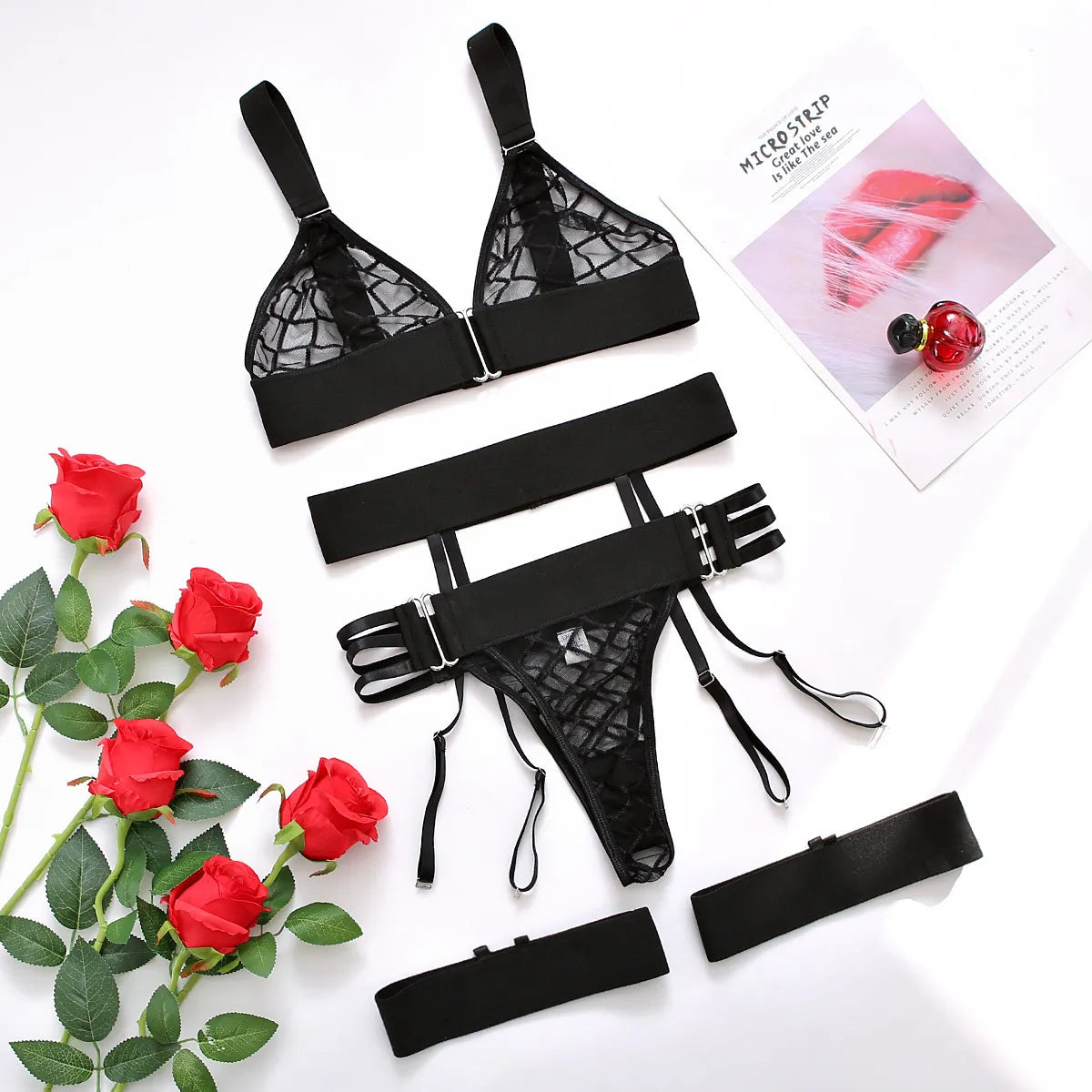 Garter lingerie set