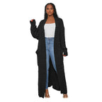 Long knitted cardigan coat, long sleeves, special autumn/winter