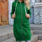 Longue Veste Pull À Capuche À Manches Longues - Chic&Shines