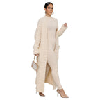 Long manteau cardigan tricoté manches longues spécial automne hiver - Chic&Shines