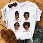 T-shirt col rond manche court imprimé graphique - Chic&Shines