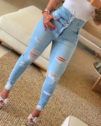 Jeans Déchirés Skinny Taille Haute - Chic&Shines