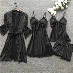 Ensemble pyjama à bretelles quatre pièces - Chic&Shines