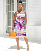 Ensemble Haut court A Bretelles Et Jupe - Chic&Shines