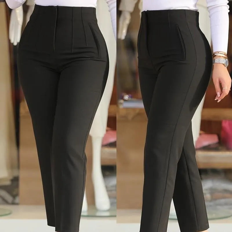 Pantalon taille haute moulant Slim-Fit - Chic&Shines