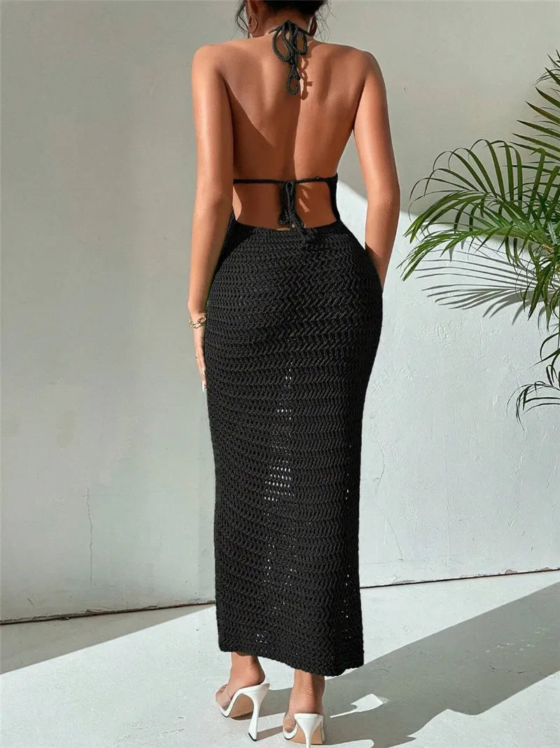 Robe Creuse En Tricot Dos Nu