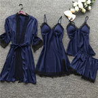 Ensemble pyjama à bretelles quatre pièces - Chic&Shines