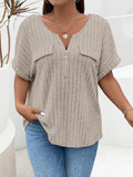 T-shirt pull amples manches courtes fermeture éclair - Chic&Shines