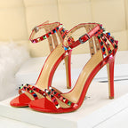 Talons Aiguille Bout Ouvert Colorées - Chic&Shines