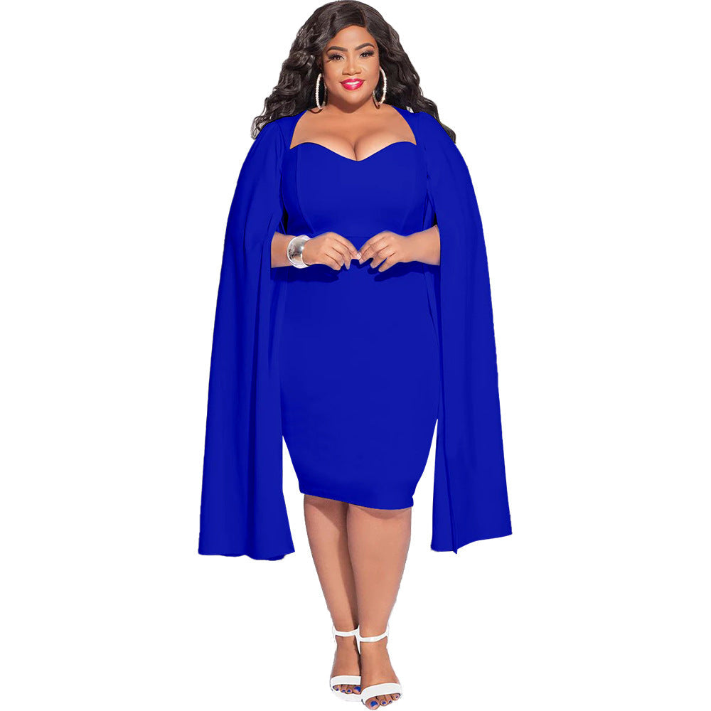 Robe courte décolletée manches longues volantes - Chic&Shines