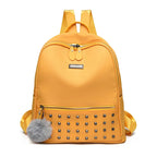 Sac à dos en cuir ciré souple à rivets - Chic&Shines