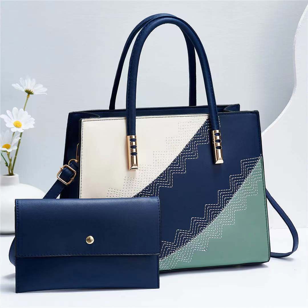 Sac à main avec pochette en blocs de couleurs - Chic&Shines