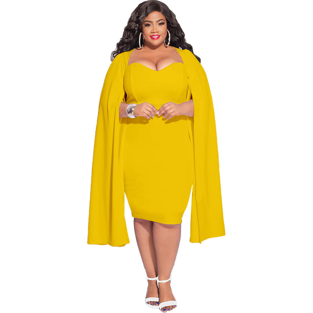 Robe courte décolletée manches longues volantes - Chic&Shines