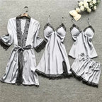 Ensemble pyjama à bretelles quatre pièces - Chic&Shines