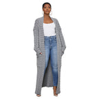 Long manteau cardigan tricoté manches longues spécial automne hiver - Chic&Shines
