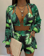 Maillot de bain trois pièces cardigan haut et short - Chic&Shines