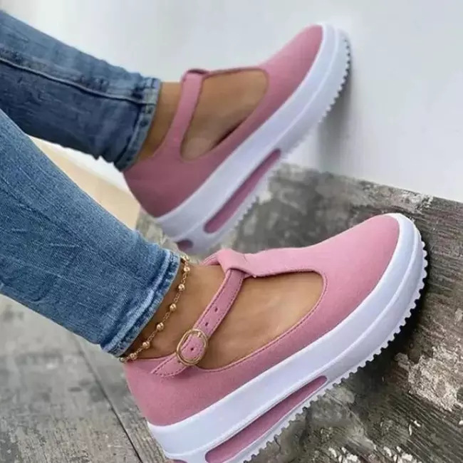 Mocassin à plateforme compensée à boucle décontractée - Chic&Shines