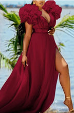 Robe De Soirée Longue Taille Haute Fendue En Maille - Chic&Shines