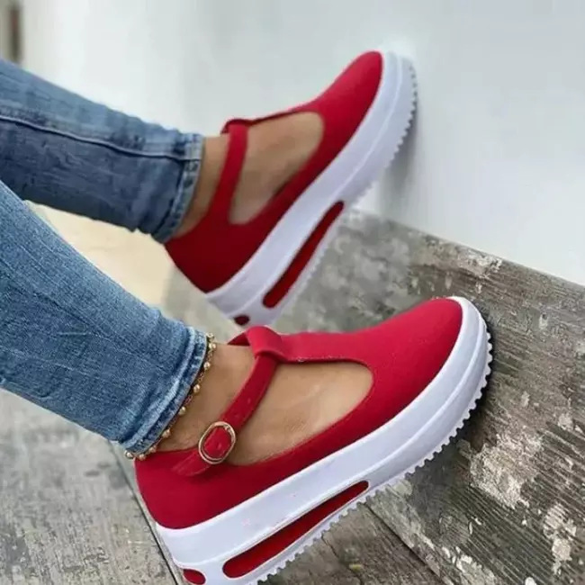 Mocassin à plateforme compensée à boucle décontractée - Chic&Shines