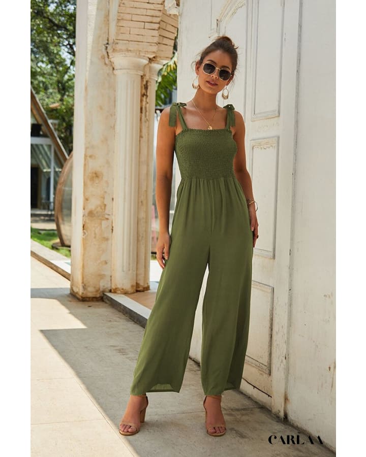 Combinaison-ample-femme-vert