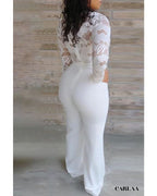 Women's White Wedding Jumpsuit