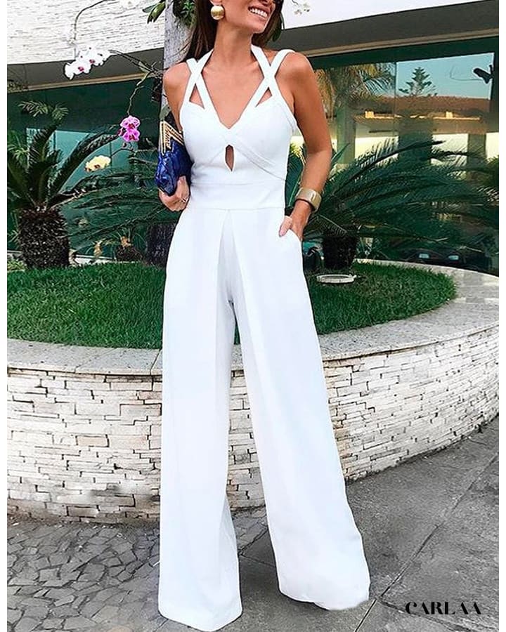 Elegant white jumpsuit