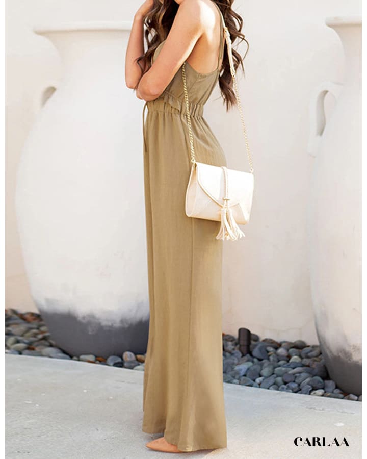 Women's Chic V-Neck Jumpsuit