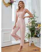 Combinaison femme dentelle à poches obliques - L 1