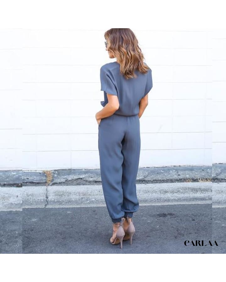 Women's short sleeve jumpsuit