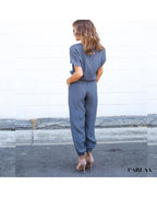Women's short sleeve jumpsuit
